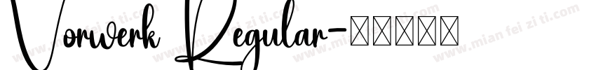 Vorwerk Regular字体转换